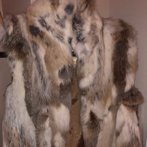 ADRIENNE LANDAU RABBIT FUR VEST